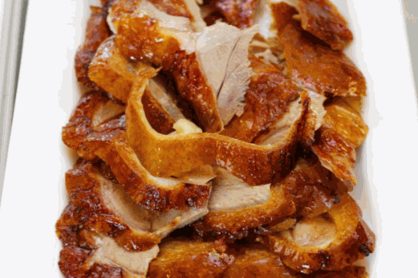 时鲜果木炭烤鸭